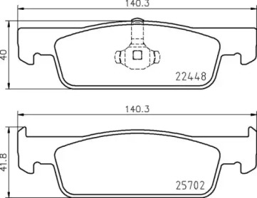 Комплект гальмівних колодок з 4 шт. дисків Brembo P68069