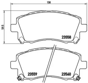 Комплект гальмівних колодок с 4 шт. дисків Brembo P78010