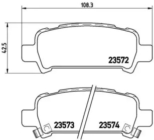 Комплект гальмівних колодок с 4 шт. дисків Brembo P78011