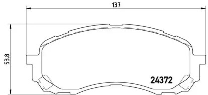 Комплект гальмівних колодок с 4 шт. дисків Brembo P78015