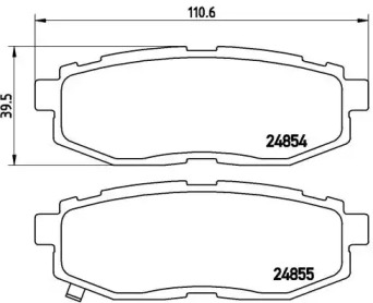 Комплект гальмівних колодок з 4 шт. дисків Brembo P78018