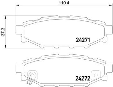 Комплект гальмівних колодок с 4 шт. дисків Brembo P78020