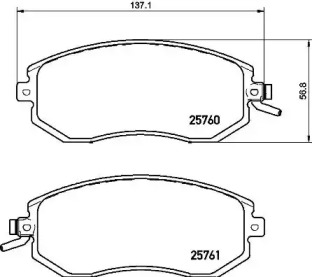 Комплект гальмівних колодок з 4 шт. дисків Brembo P78021