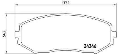 Комплект гальмівних колодок з 4 шт. дисків Brembo P79018