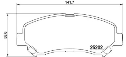 Комплект гальмівних колодок с 4 шт. дисків Brembo P79028