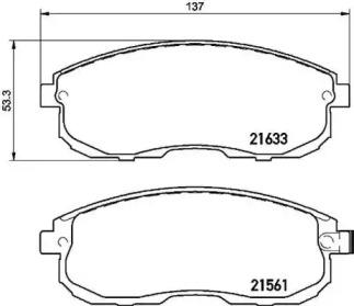 Комплект тормозных колодок Brembo P79030