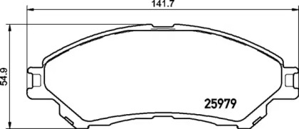 Комплект гальмівних колодок с 4 шт. дисків Brembo P79032