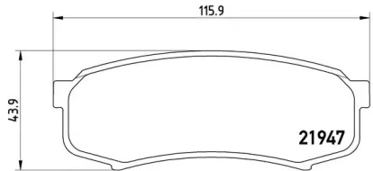 Комплект гальмівних колодок з 4 шт. дисків Brembo P83024