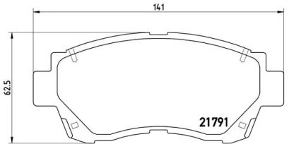 Комплект гальмівних колодок з 4 шт. дисків Brembo P83027