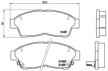 Комплект гальмівних колодок с 4 шт. дисків Brembo P83034