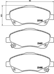 Комплект тормозных колодок Brembo P83046