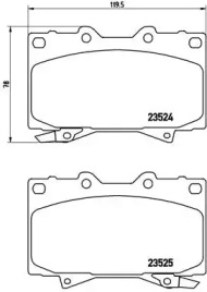 Комплект гальмівних колодок с 4 шт. дисків Brembo P83048