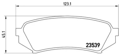 Комплект гальмівних колодок с 4 шт. дисків Brembo P83049