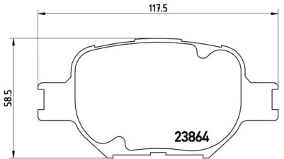 Комплект гальмівних колодок с 4 шт. дисків Brembo P83054