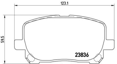 Комплект гальмівних колодок з 4 шт. дисків Brembo P83061