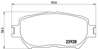 Комплект гальмівних колодок с 4 шт. дисків Brembo P83062