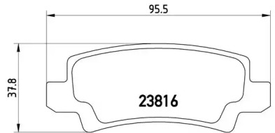 Комплект гальмівних колодок с 4 шт. дисків Brembo P83065