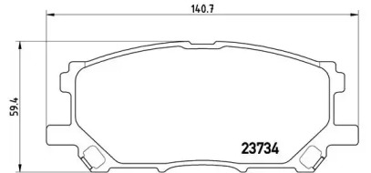 Комплект гальмівних колодок з 4 шт. дисків Brembo P83067