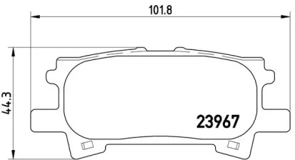 Комплект гальмівних колодок з 4 шт. дисків Brembo P83068
