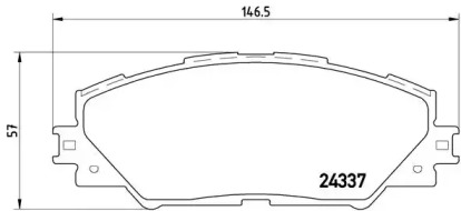Комплект гальмівних колодок с 4 шт. дисків Brembo P83071