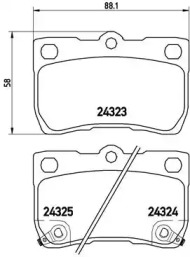 Комплект гальмівних колодок с 4 шт. дисків Brembo P83073