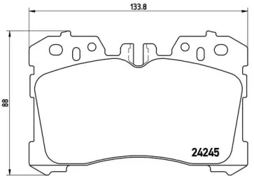 Комплект гальмівних колодок з 4 шт. дисків Brembo P83075
