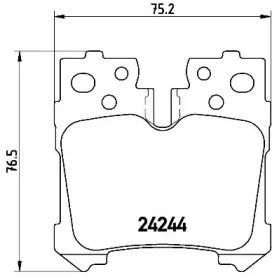 Комплект гальмівних колодок з 4 шт. дисків Brembo P83076
