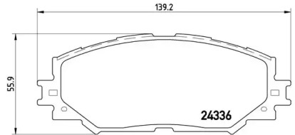 Комплект гальмівних колодок с 4 шт. дисків Brembo P83082