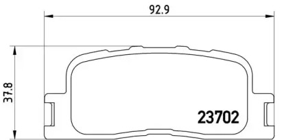 Комплект гальмівних колодок с 4 шт. дисків Brembo P83088