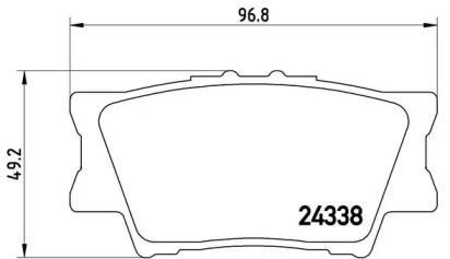 Комплект гальмівних колодок с 4 шт. дисків Brembo P83089