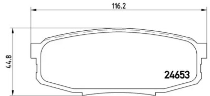 Комплект гальмівних колодок с 4 шт. дисків Brembo P83098