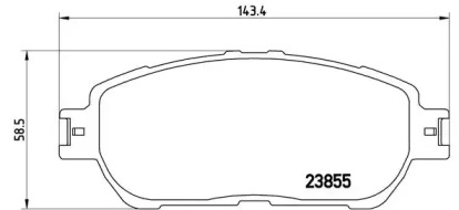 Комплект гальмівних колодок з 4 шт. дисків Brembo P83105