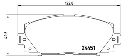 Комплект гальмівних колодок з 4 шт. дисків Brembo P83106