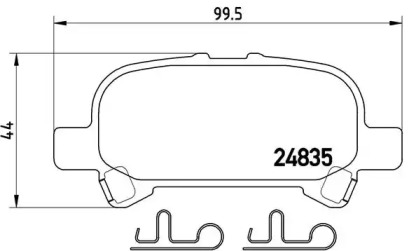 Комплект гальмівних колодок з 4 шт. дисків Brembo P83110