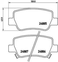 Комплект тормозных колодок Brembo P83112