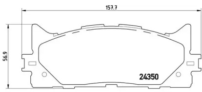 Комплект гальмівних колодок с 4 шт. дисків Brembo P83117