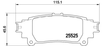 Комплект гальмівних колодок з 4 шт. дисків Brembo P83132