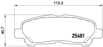 Комплект гальмівних колодок з 4 шт. дисків Brembo P83138