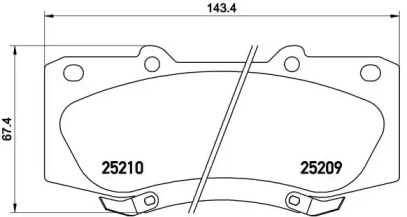Комплект тормозных колодок Brembo P83140