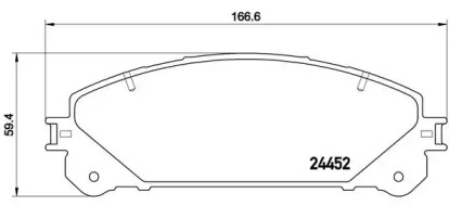 Комплект гальмівних колодок с 4 шт. дисків Brembo P83145