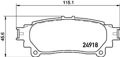 Комплект гальмівних колодок с 4 шт. дисків Brembo P83152