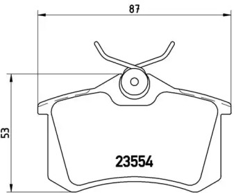 Комплект гальмівних колодок з 4 шт. дисків Brembo P85017