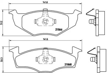 Комплект гальмівних колодок с 4 шт. дисків Brembo P85025