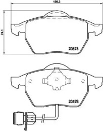 Комплект гальмівних колодок з 4 шт. дисків Brembo P85026