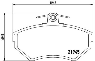 Комплект гальмівних колодок з 4 шт. дисків Brembo P85032