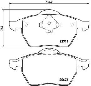 Комплект гальмівних колодок з 4 шт. дисків Brembo P85035
