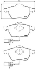 Комплект гальмівних колодок з 4 шт. дисків Brembo P85037