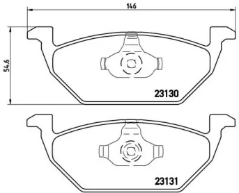 Комплект гальмівних колодок з 4 шт. дисків Brembo P85041