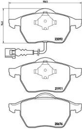 Комплект гальмівних колодок с 4 шт. дисків Brembo P85045