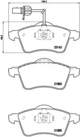 Комплект гальмівних колодок с 4 шт. дисків Brembo P85049